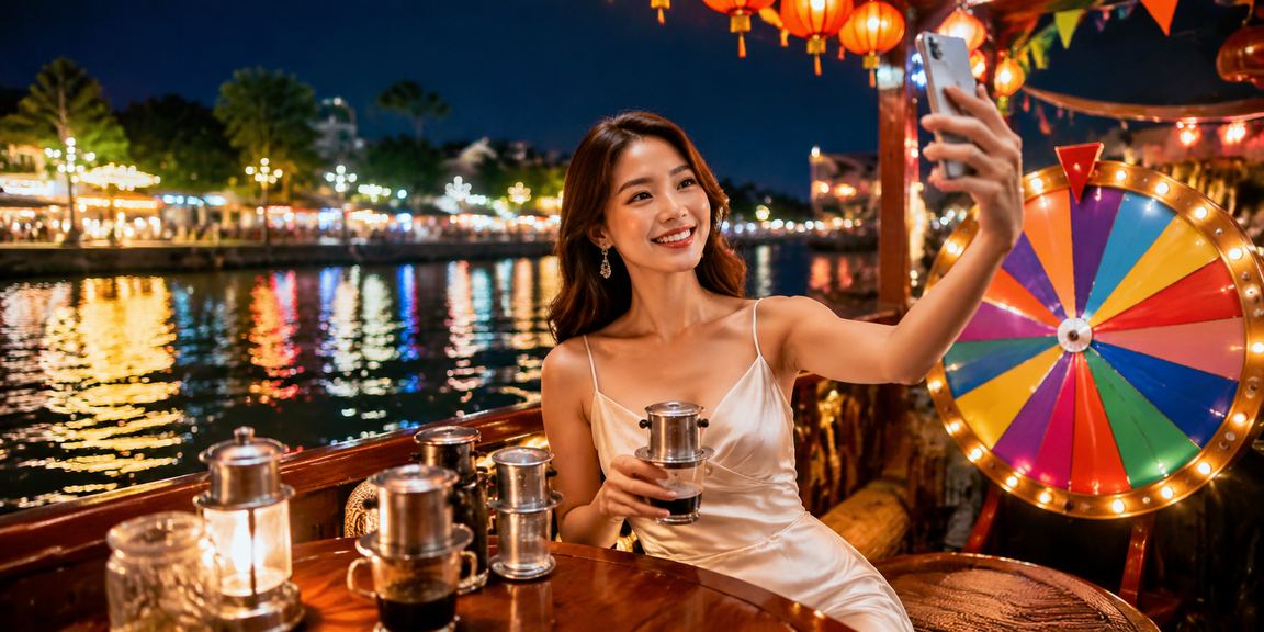 Người dùng Hà Nội uống cà phê và chơi roulette trực tuyến qua ứng dụng di động